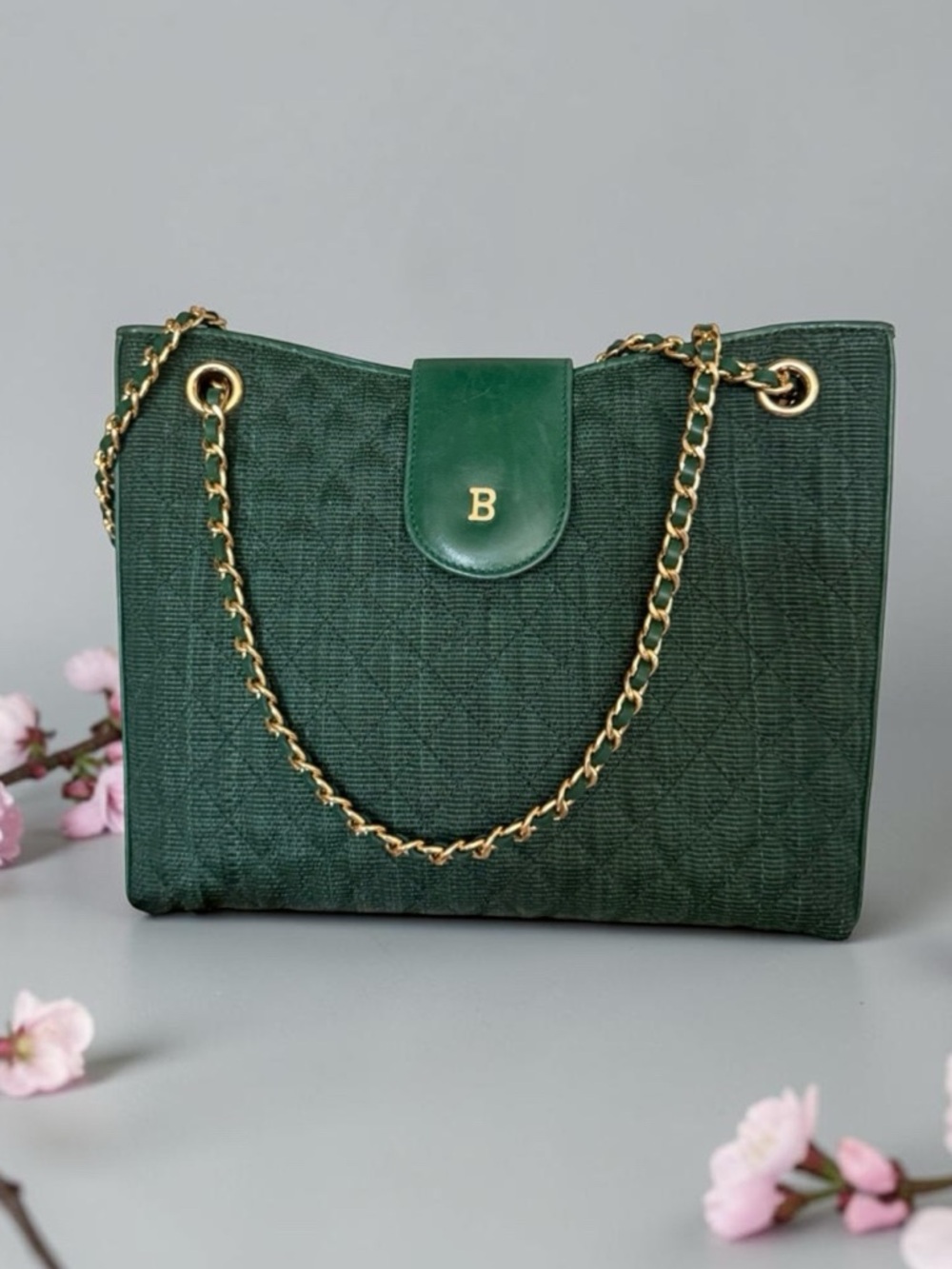 Vintage BALLY dark,green shoulder bag, RARE EUC - Picture 12 of 15